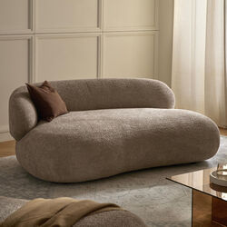 Alba 2 Seater Sofa, teddy boucl&eacute; beige, Westwing Collection