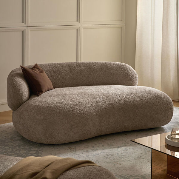 Alba 2 Seater Sofa, teddy boucl&eacute; beige, Westwing Collection