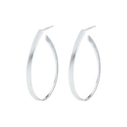 Oval Creoles, silver, Pernille Corydon Jewellery