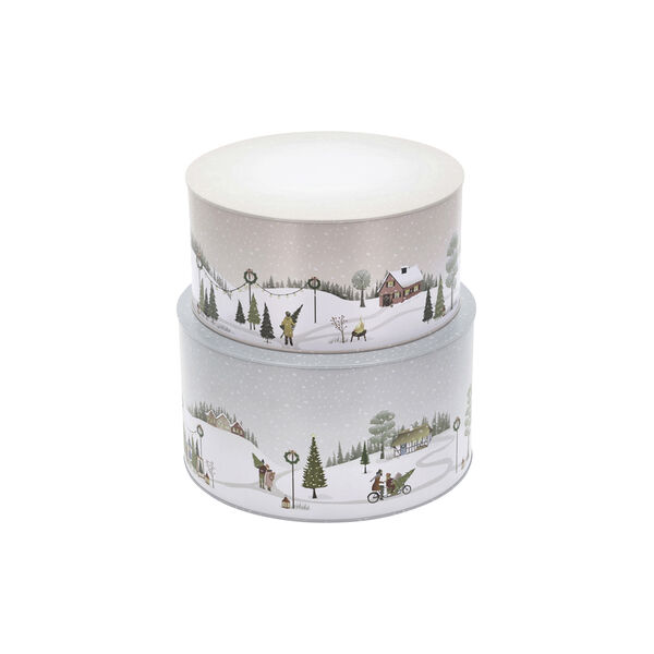 Vinter Cookie Tin Set, arctic ice/woodrose, Bastian