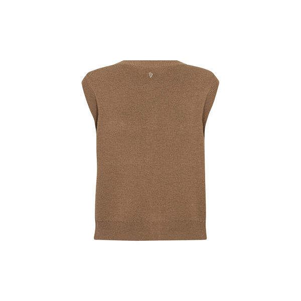 MMAyana Wool Knit Vest, dark camel, MOS MOSH