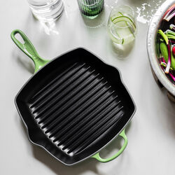 Signature Square Skillet Grill, bamboo green, Le Creuset