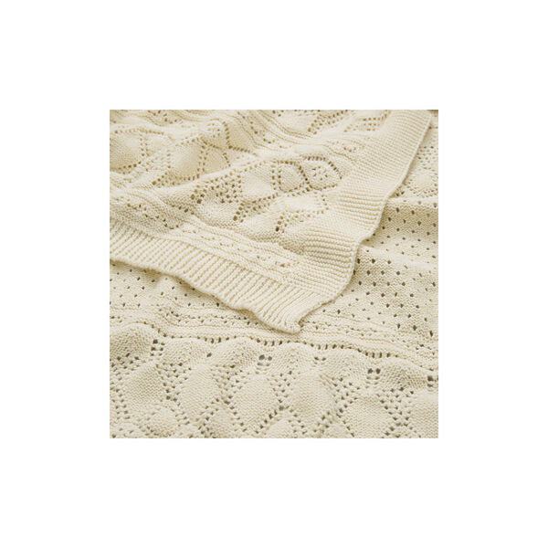 Pointelle Baby Knit Throw, off-white, Cam Cam Copenhagen