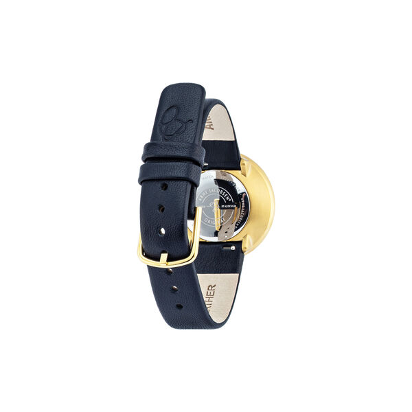 City Hall Bangle Wrist Watch, oxford blue/gold/gold, Arne Jacobsen Watches
