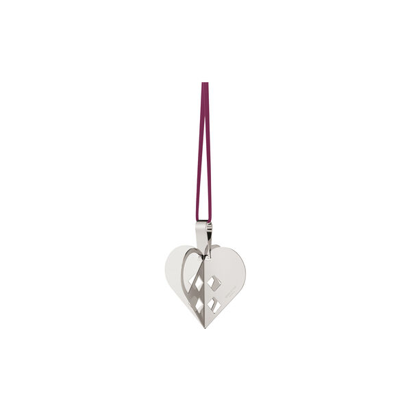 2025 Christmas Ornament Heart, silver, Georg Jensen