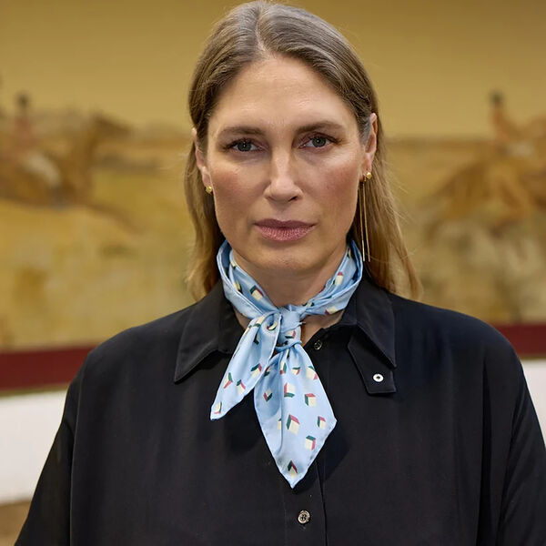 CUBES&nbsp;Scarf, blue, Bella Ballou