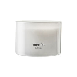 Scented Candle, fresh linen, Meraki