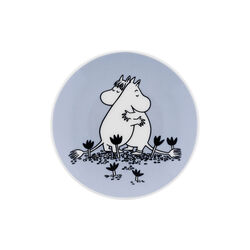 Mummy mini plate Love, blue, Moomin Arabia