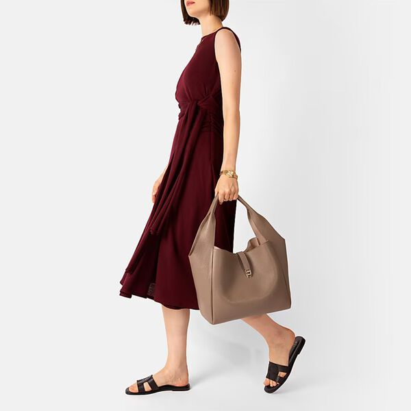 Zaira Hobo Bag M, taupe, Aigner