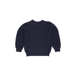 Knitted Classic Rib Blouse, navy, Copenhagen Colors Organics