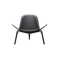 CH07 Shell Chair, black lacquered beech/black, Carl Hansen & S&oslash;n