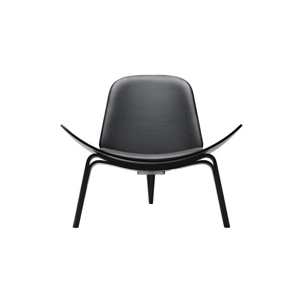 CH07 Shell Chair, black lacquered beech/black, Carl Hansen & S&oslash;n