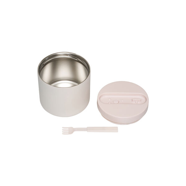 Travel Thermo lunch box, pastel beige, Design Letters