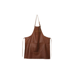 Zipper Leather Apron, classic brown, Dutchdeluxes