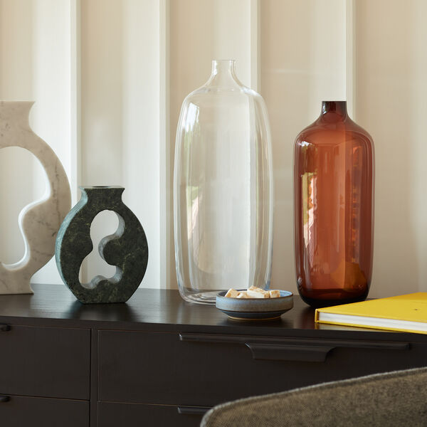 Vessel Vase, peat brown, LSA International