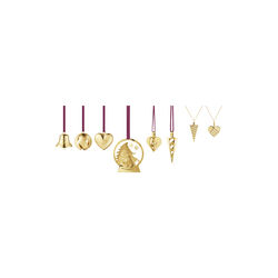 2025 Christmas Ornament Set 8 psc, gold, Georg Jensen