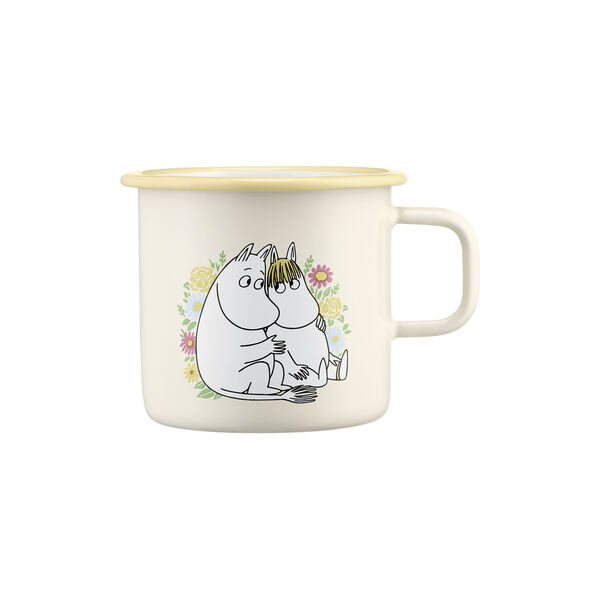 Mumi enamel mug flowers, Muurla