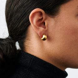 Echo Hoops Small, gold plated, Pernille Corydon Jewellery
