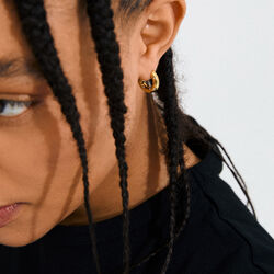 NEVAEH hoops, gold plated, Pilgrim