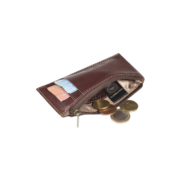 Creditcard zip wallet, dark brown Creditcard zip wallet, dark brown, Tony Perotti