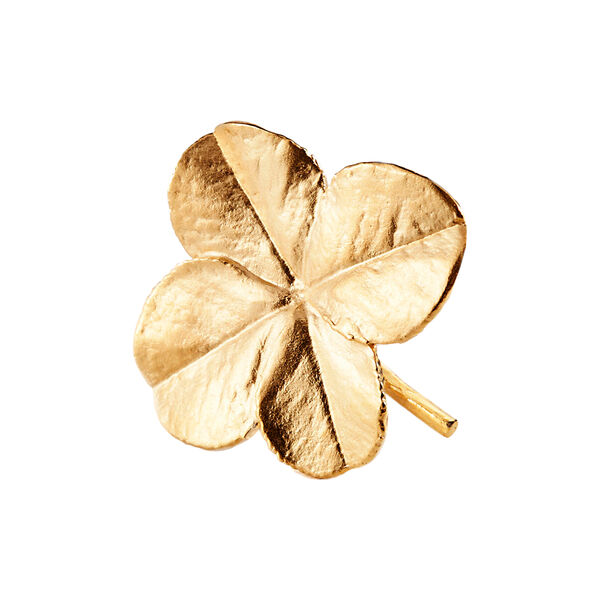 Firkløver Brooch, gold-plated, Flora Danica Jewellery