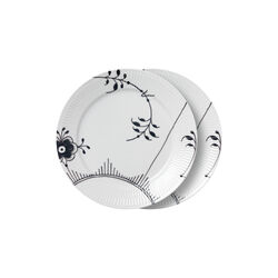 Black Fluted Mega Plate No. 2 Ø 27 cm 2 pcs, Royal Copenhagen