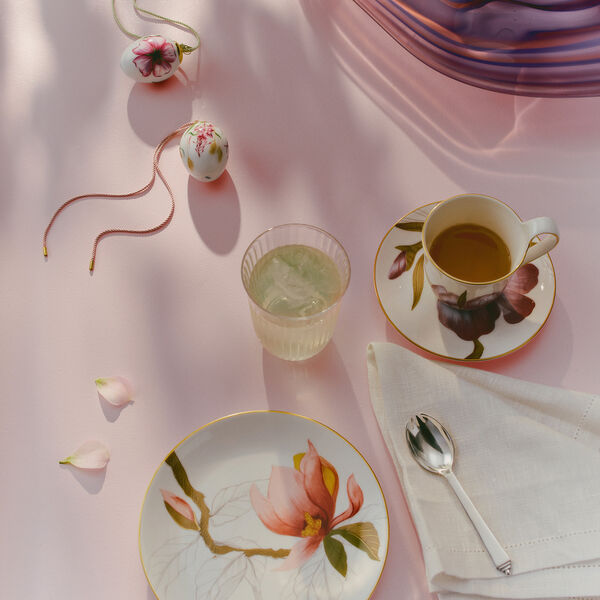 Flora High Handle Cup with Saucer, pansy, Royal Copenhagen