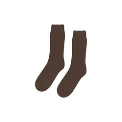 Merino Wool Blend Sock, coffee brown, Colorful Standard