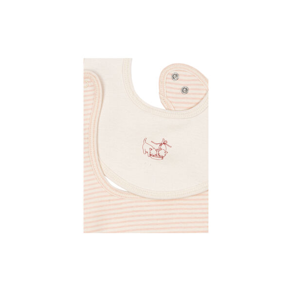 Fio Stripe 2-pack Bibs, blush mix Fio Stripe 2-pack Bibs, blush mix, Konges Sløjd