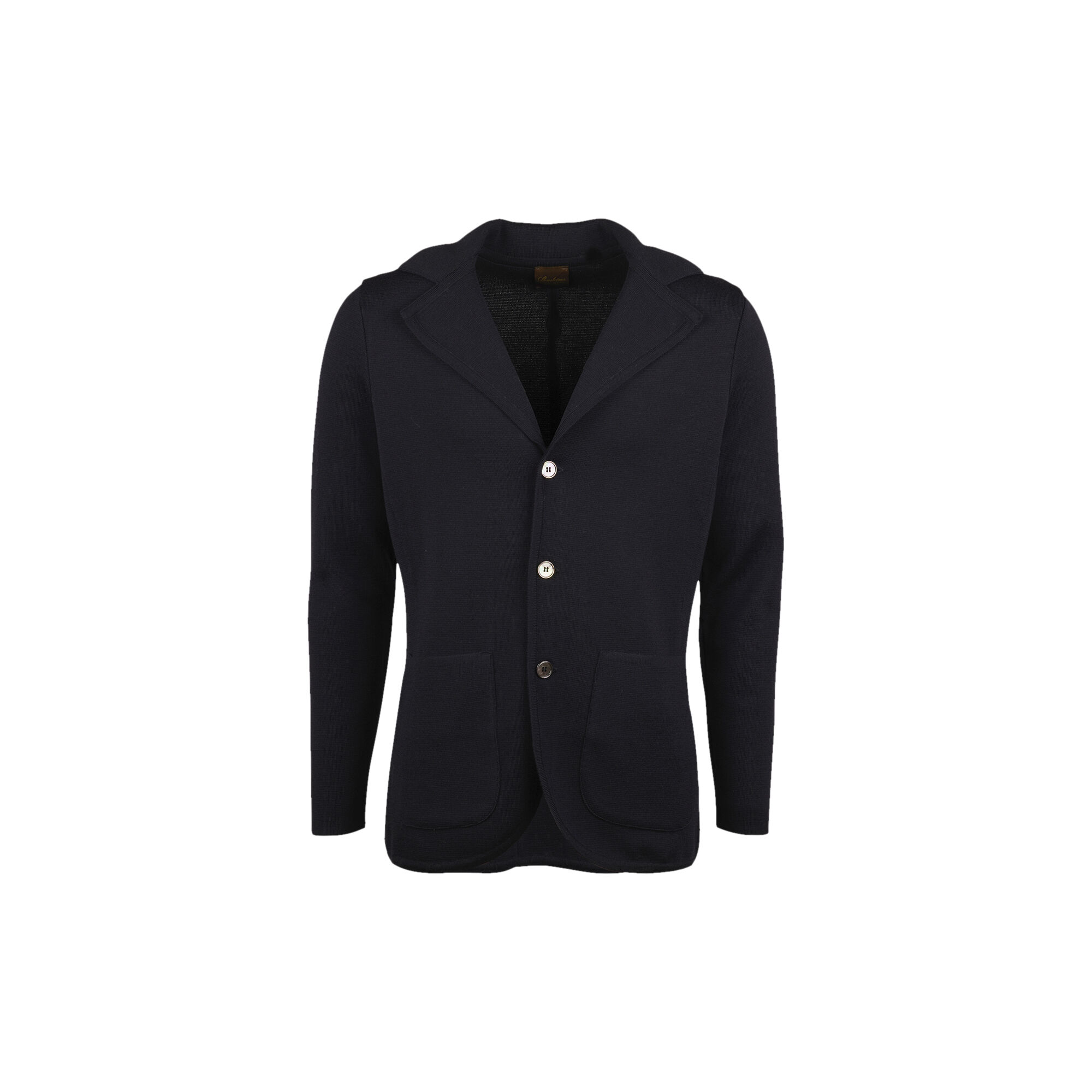 Merino Wool Knitted Blazer navy