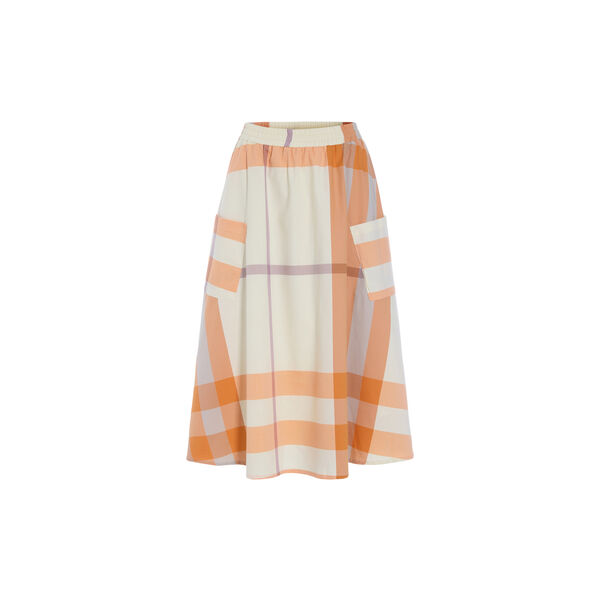 Frankie Skirt, orange checked, HUNK&Oslash;N