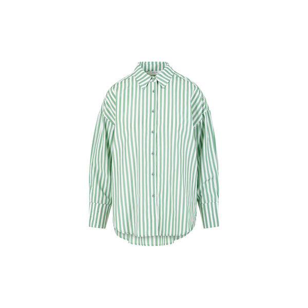 HARPER striped shirt, green stripes, Coster Copenhagen