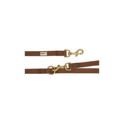 Adjustable dog leash, brown, Drew's Dogwear