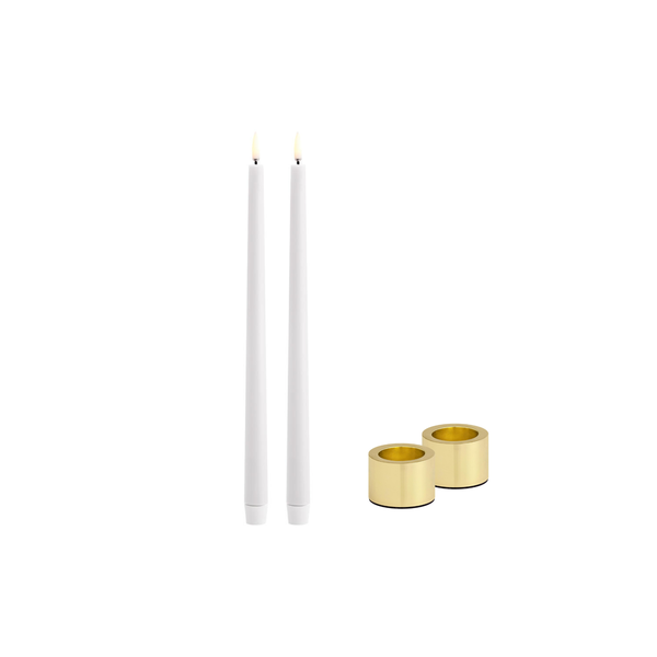 Pillar candle and candle holder set, Uyuni Lighting