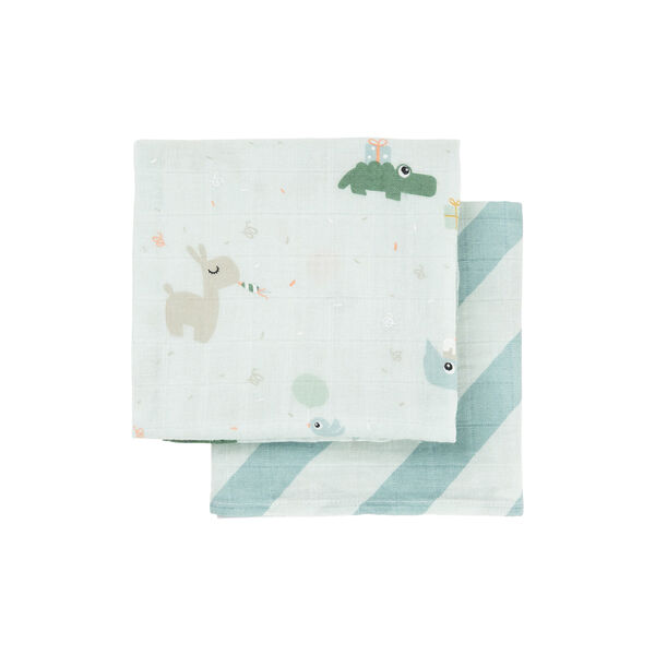 Celebration Burp Cloth 2-pack, blue, Done by Deer