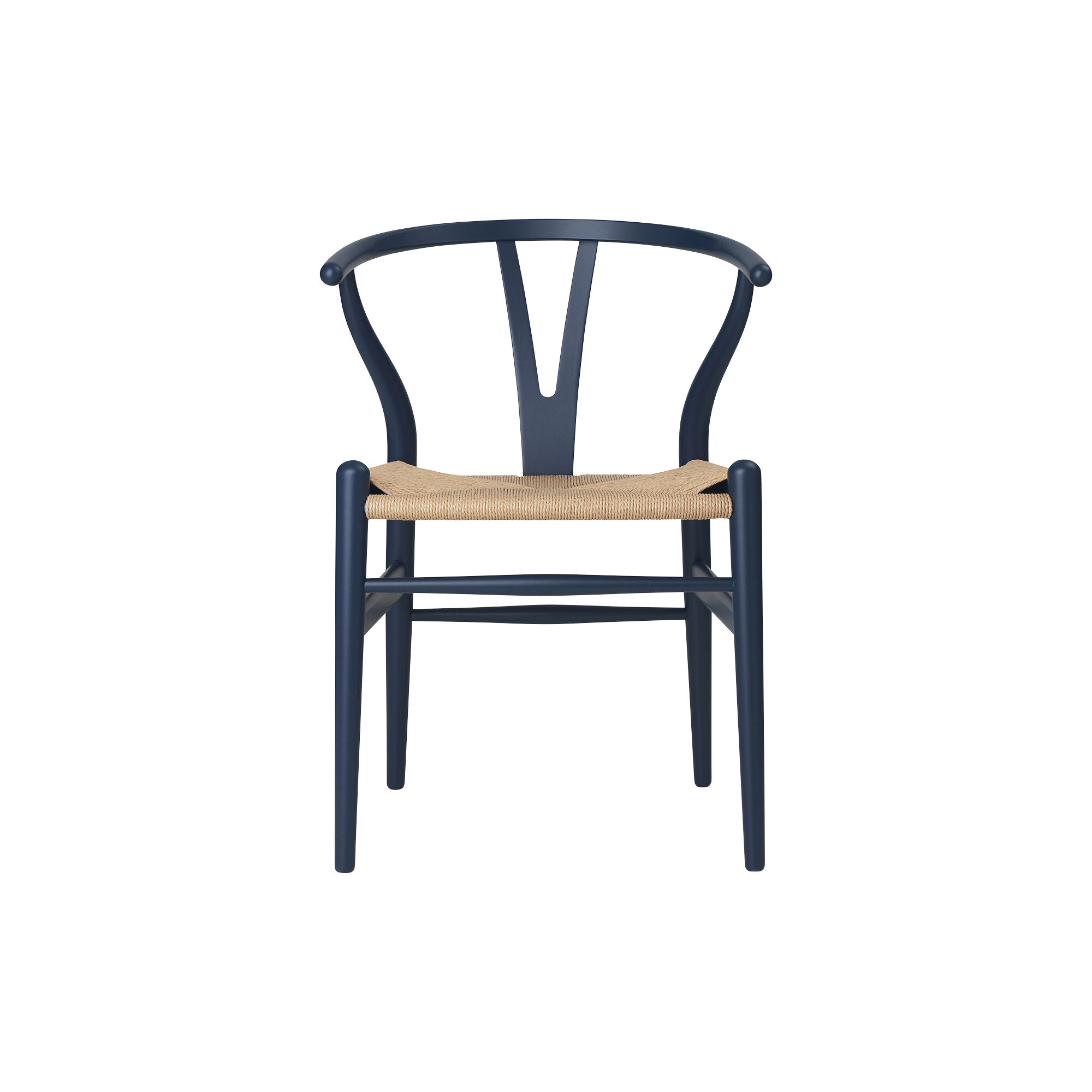 Blue sales wishbone chair