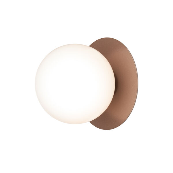 Liila 1 Outdoor Wall Lamp, dark bronze/opal, Nuura