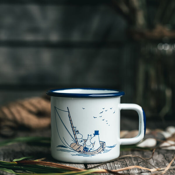 Moomin Sailors enamel mug, Muurla