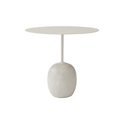 Lato Table LN9 Lounge Table, Crema Diva marble/ivory white, &Tradition