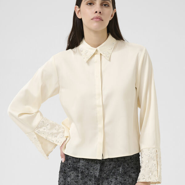 KBCarmen Shirt, egret KBCarmen Shirt, egret, Karen by Simonsen