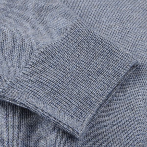 Sweater Knitted Crew Neck With Patch Merino Wool, light blue, Stenstr&ouml;ms