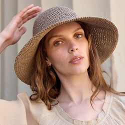 RAFFIA&nbsp;Hat&nbsp;Large&nbsp;Brim, taupe, Bella Ballou