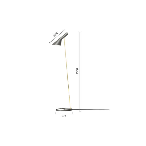 AJ Floor Lamp, brass/warm grey AJ Floor Lamp, brass/warm grey, Louis Poulsen