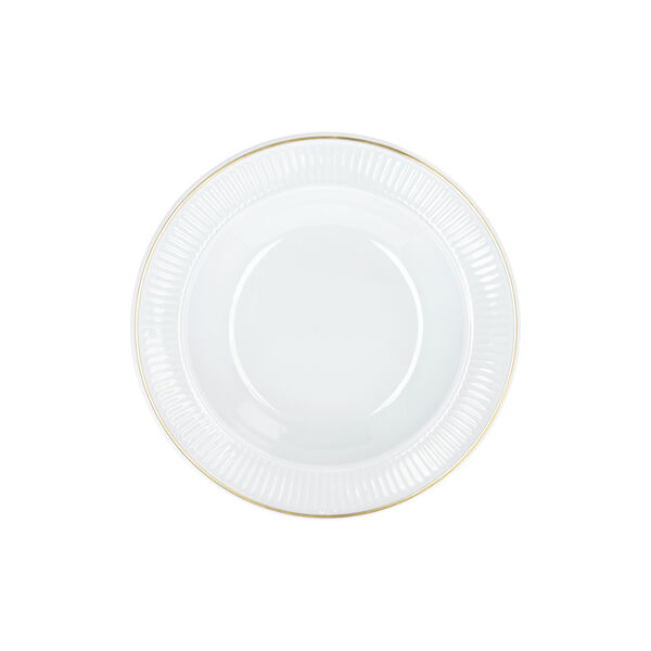 Pliss&eacute; Deep Plate &Oslash; 22 cm, white/gold, Pillivuyt
