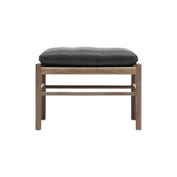 OW149F Colonial Footstool, oiled walnut/black, Carl Hansen & Søn
