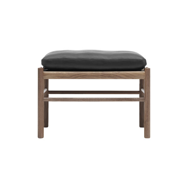 OW149F Colonial Footstool, oiled walnut/black, Carl Hansen & Søn