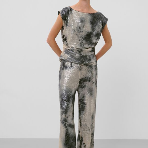 SLMacy Pants | Pistachio & Turbulence Sequin | Pant, Soaked in Luxury
