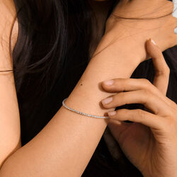 ARASH crystal bracelet, silver plated, Pilgrim