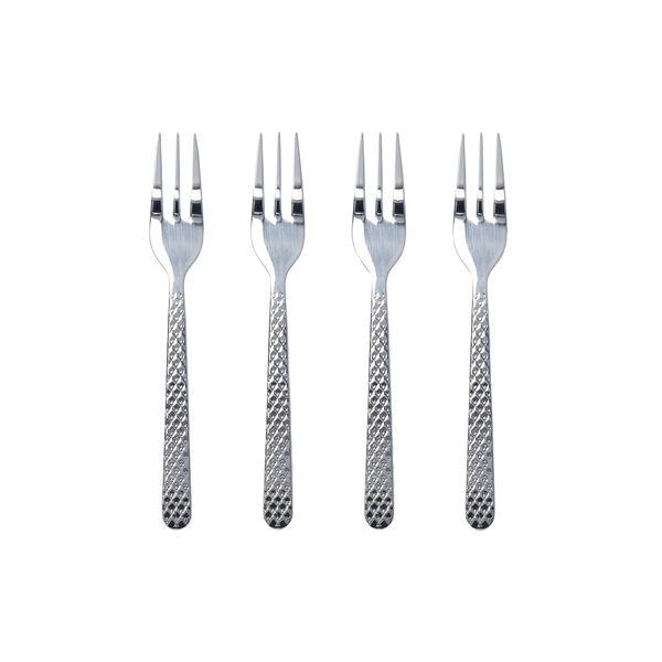 Rhombe Cake fork 4 pcs., Lyngby Porcel&aelig;n