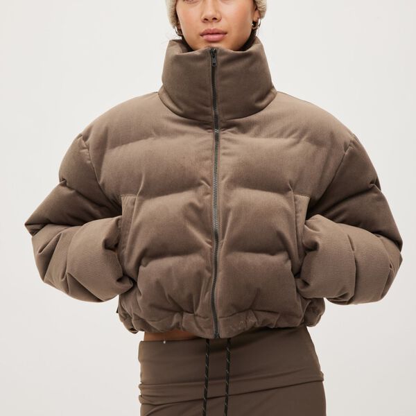 Jacket Puffer Hybrid Cord, dark rock, Rethinkit